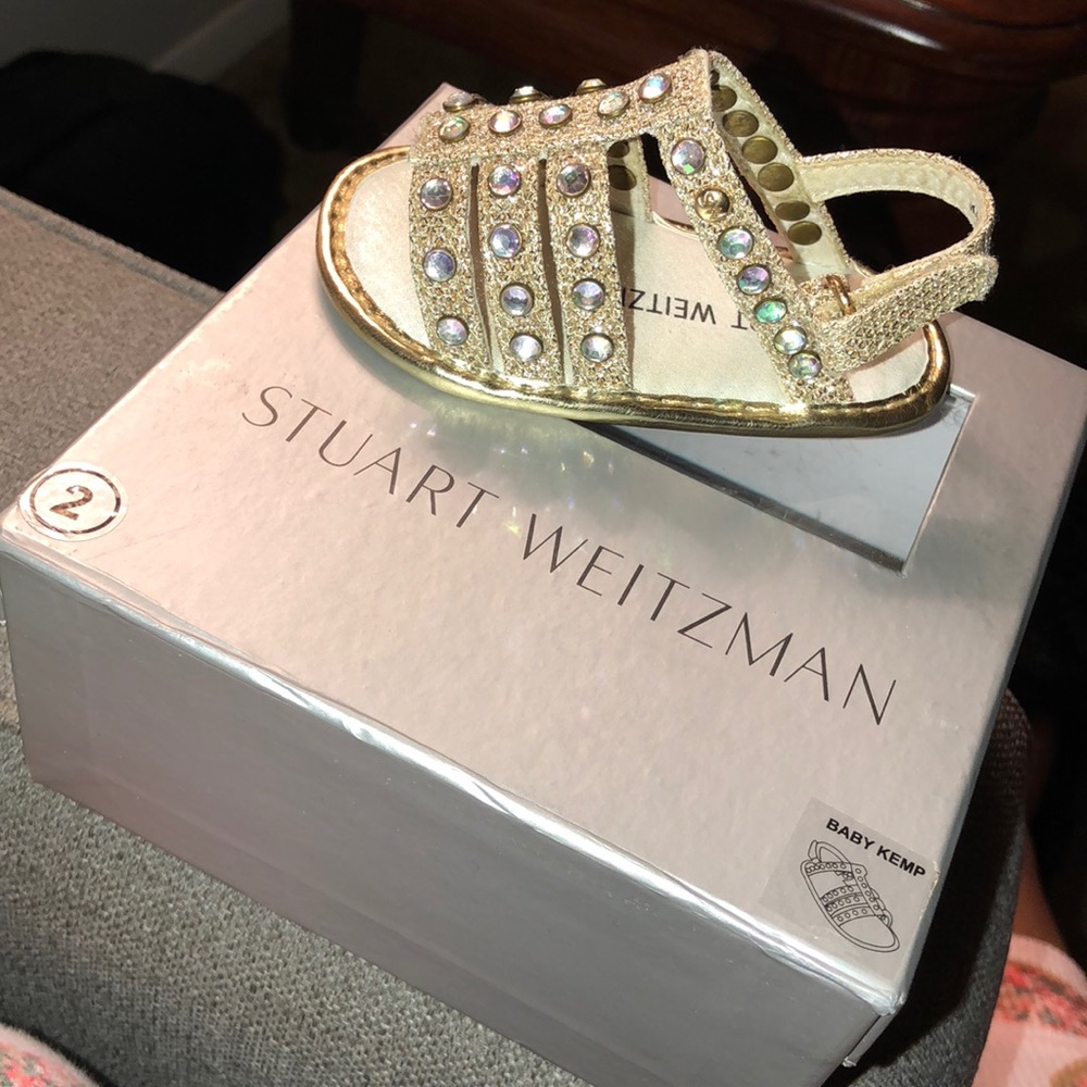 Stuart Weitzman infant rhinestone sandals